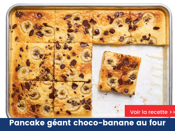 Pancake géant choco-banane au four